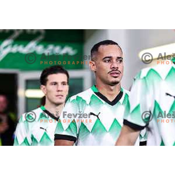 in action during Prva liga Telemach 2024/25 football match between Olimpija and Mura in SRC Stozice, Ljubljana, Slovenia on September 1, 2024