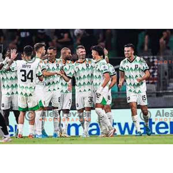 in action during Prva liga Telemach 2024/25 football match between Olimpija and Mura in SRC Stozice, Ljubljana, Slovenia on September 1, 2024