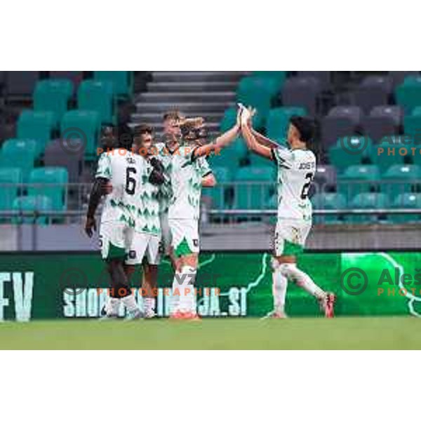 in action during Prva liga Telemach 2024/25 football match between Olimpija and Mura in SRC Stozice, Ljubljana, Slovenia on September 1, 2024