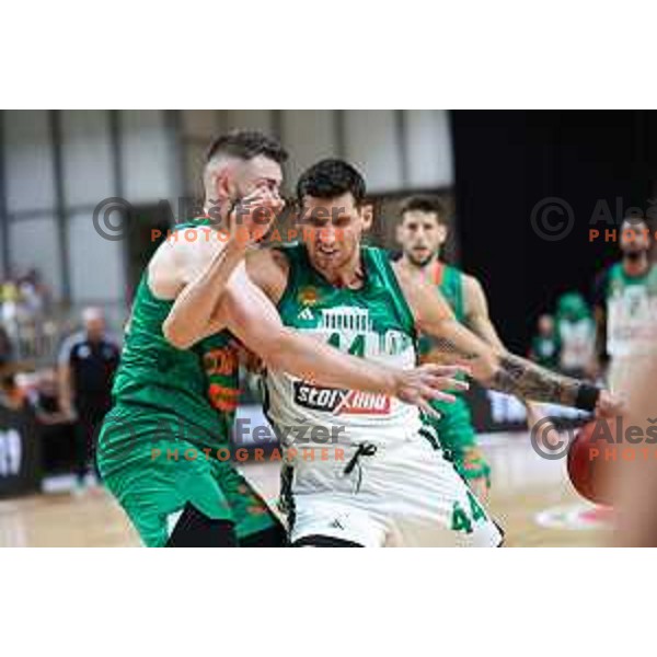 in action during Euroleague Stars Basketball Tournament match between Cedevita Olimpija (SLO) and Panathinaikos (GRE) in Tivoli Hall, Ljubljana, Slovenia on September 6, 2024