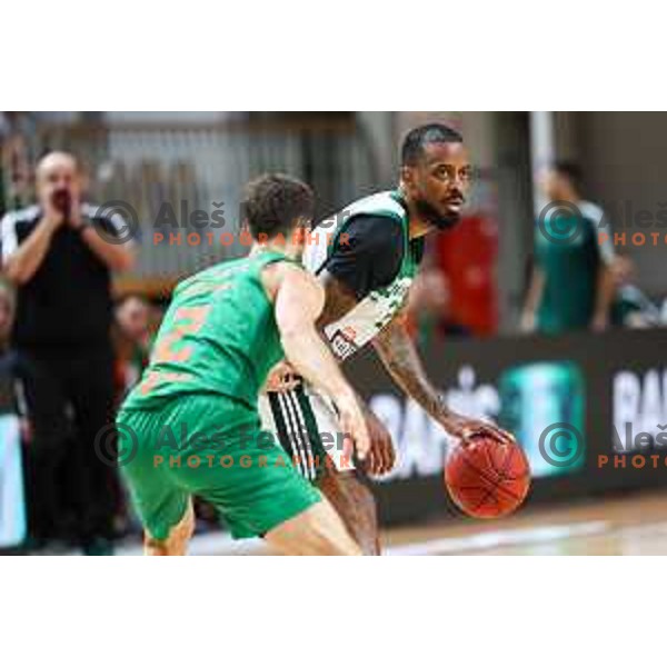 in action during Euroleague Stars Basketball Tournament match between Cedevita Olimpija (SLO) and Panathinaikos (GRE) in Tivoli Hall, Ljubljana, Slovenia on September 6, 2024
