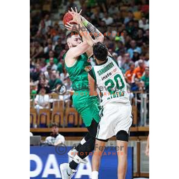 in action during Euroleague Stars Basketball Tournament match between Cedevita Olimpija (SLO) and Panathinaikos (GRE) in Tivoli Hall, Ljubljana, Slovenia on September 6, 2024