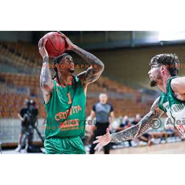 in action during Euroleague Stars Basketball Tournament match between Cedevita Olimpija (SLO) and Panathinaikos (GRE) in Tivoli Hall, Ljubljana, Slovenia on September 6, 2024
