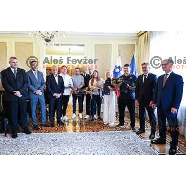 Reception for Olympic medalists of Paris 2024 held by Slovenian Government in Vila Podroznik, Ljubljana, Slovenia on September 9, 2024