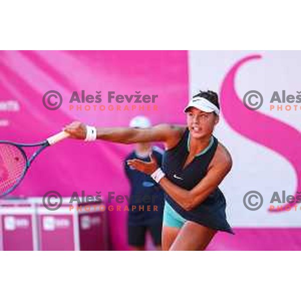 Ela Nala Milic plays in first round of WTA 125 Zavarovalnica Sava Slovenia Open Tennis Tournament in Ljubljana, Slovenia on September 10, 2024 