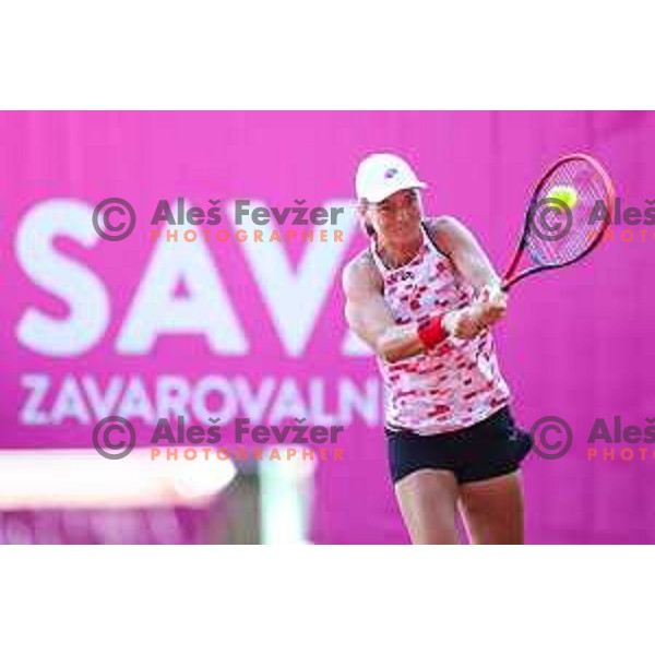 Ziva Falkner plays in first round of WTA 125 Zavarovalnica Sava Slovenia Open Tennis Tournament in Ljubljana, Slovenia on September 10, 2024