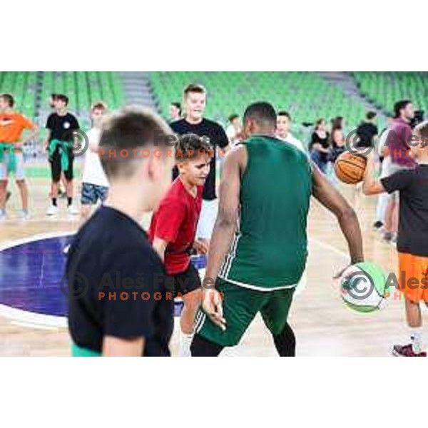 Open practice of Cedevita Olimpija and meeting with the fans in Ljubljana, Slovenia on September 10, 2024