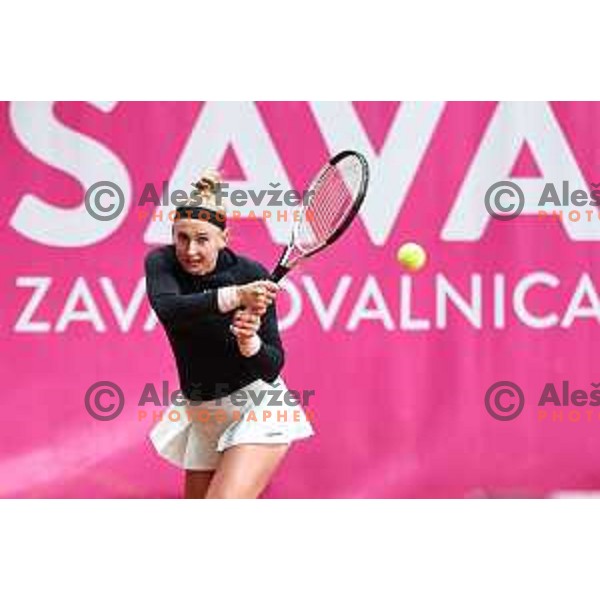 Jil Teichmann (SUI) in action during semi-final of WTA 125 Zavarovalnica Sava Tennis Tournament in Ljubljana, Slovenia on September 14, 2024