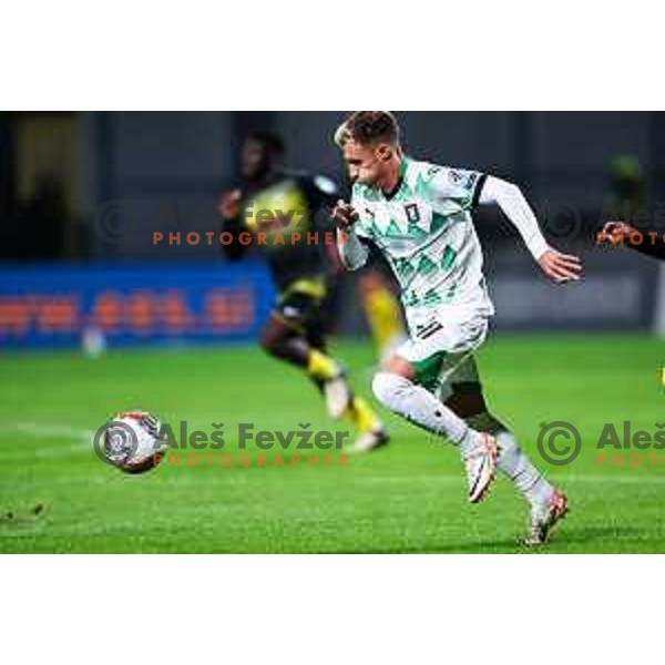 Alejandro Blanco in action during Prva Liga Telemach 2024/25 football match between Kalcer Radomlje and Olimpija in Domzale, Slovenia on September 14, 2024