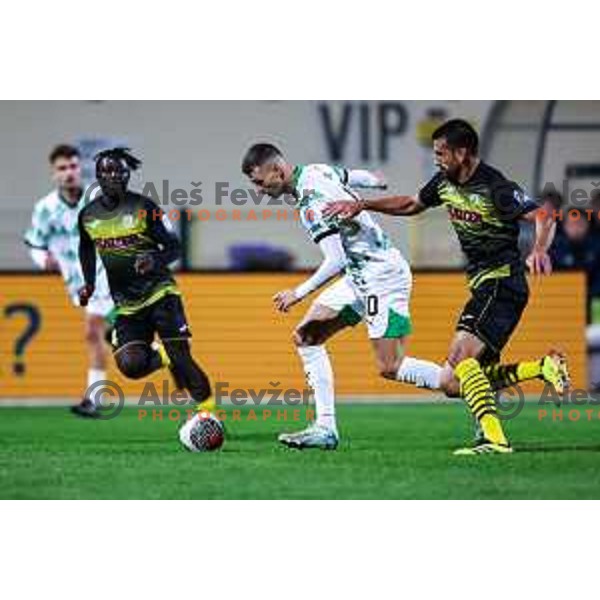Raul Florucz in action during Prva Liga Telemach 2024/25 football match between Kalcer Radomlje and Olimpija in Domzale, Slovenia on September 14, 2024