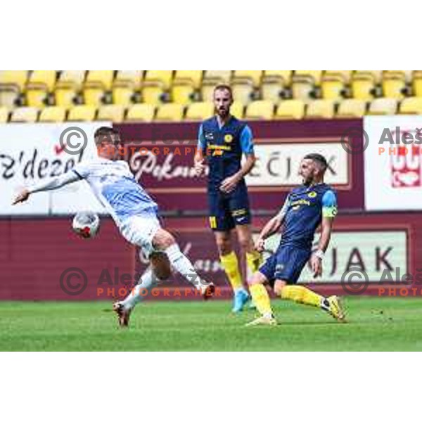 Nino Kouter in action during Prva Liga Telemach 2024/25 football match between Celje and Nafta 1903 in Celje, Slovenia on September 15, 2024