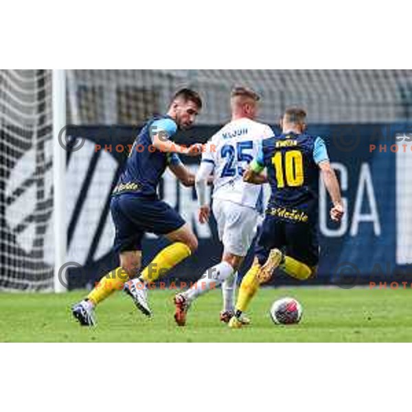 Tom Kljun in action during Prva Liga Telemach 2024/25 football match between Celje and Nafta 1903 in Celje, Slovenia on September 15, 2024
