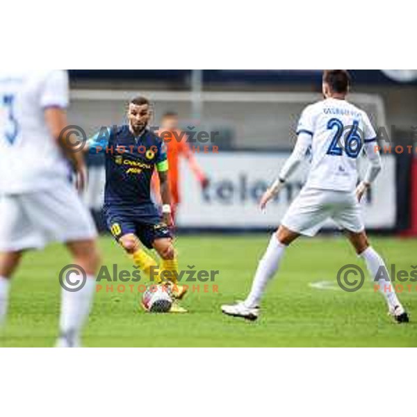 Nino Kouter in action during Prva Liga Telemach 2024/25 football match between Celje and Nafta 1903 in Celje, Slovenia on September 15, 2024