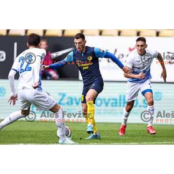 Mario Kvesic in action during Prva Liga Telemach 2024/25 football match between Kalcer Radomlje and Olimpija in Domzale, Slovenia on September 14, 2024