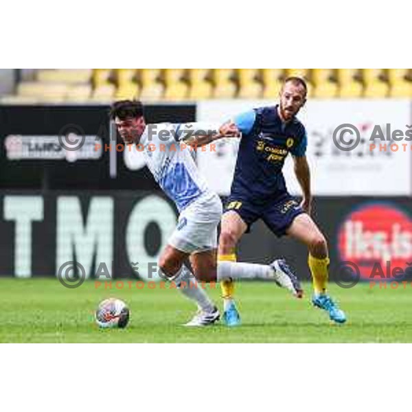 In action during Prva Liga Telemach 2024/25 football match between Celje and Nafta 1903 in Celje, Slovenia on September 15, 2024