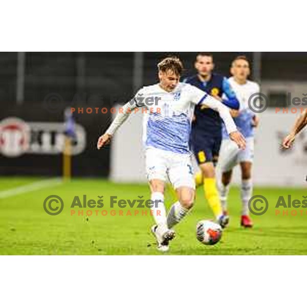 Dominik Csoka in action during Prva Liga Telemach 2024/25 football match between Celje and Nafta 1903 in Celje, Slovenia on September 15, 2024