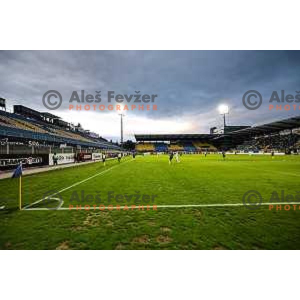 Football pitch during Prva Liga Telemach 2024/25 football match between Celje and Nafta 1903 in Celje, Slovenia on September 15, 2024