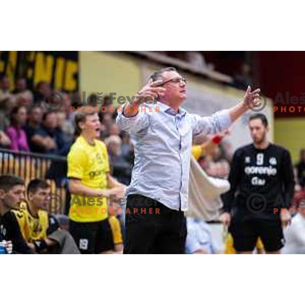 Zoran Jovicic during 1.NLB league handball match between Gorenje Velenje and Slovan in Velenje, Slovenia on September 15, 2024