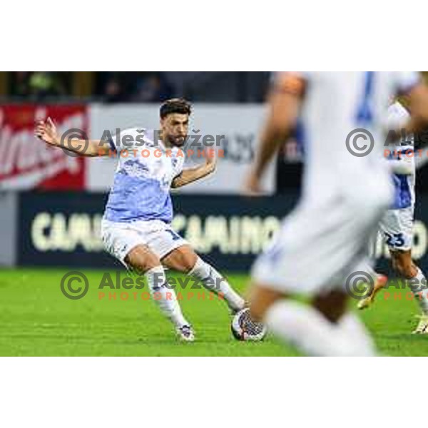 In action during Prva Liga Telemach 2024/25 football match between Celje and Nafta 1903 in Celje, Slovenia on September 15, 2024