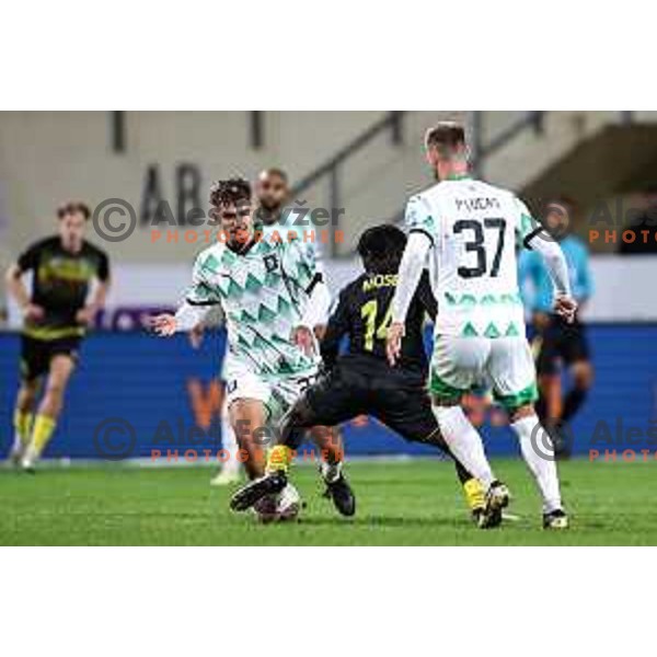 Diogo Pinto in action during Prva Liga Telemach 2024/25 football match between Kalcer Radomlje and Olimpija in Domzale, Slovenia on September 14, 2024