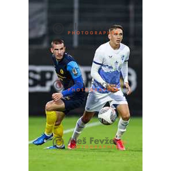 In action during Prva Liga Telemach 2024/25 football match between Celje and Nafta 1903 in Celje, Slovenia on September 15, 2024