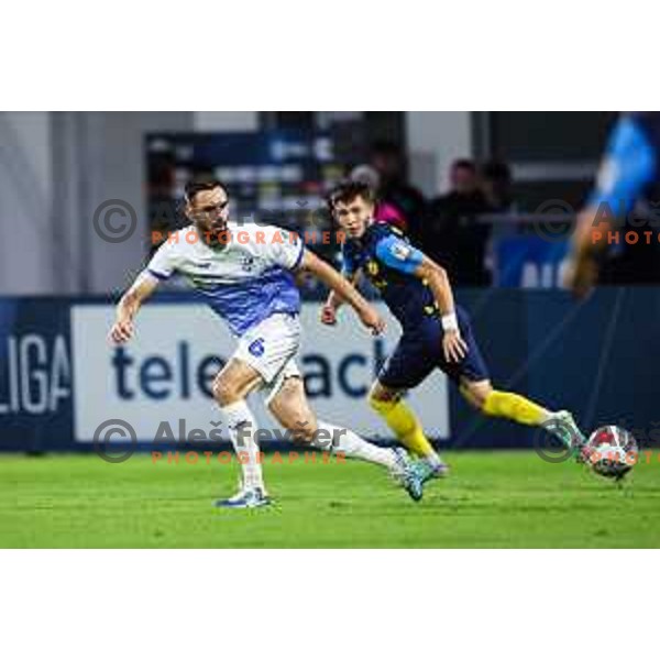 In action during Prva Liga Telemach 2024/25 football match between Celje and Nafta 1903 in Celje, Slovenia on September 15, 2024