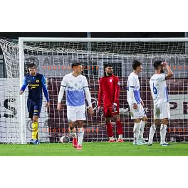 In action during Prva Liga Telemach 2024/25 football match between Celje and Nafta 1903 in Celje, Slovenia on September 15, 2024