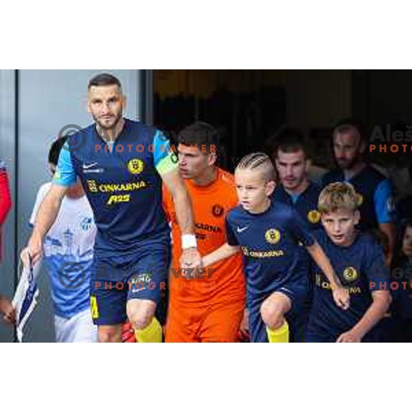 Nino Kouter in action during Prva Liga Telemach 2024/25 football match between Celje and Nafta 1903 in Celje, Slovenia on September 15, 2024
