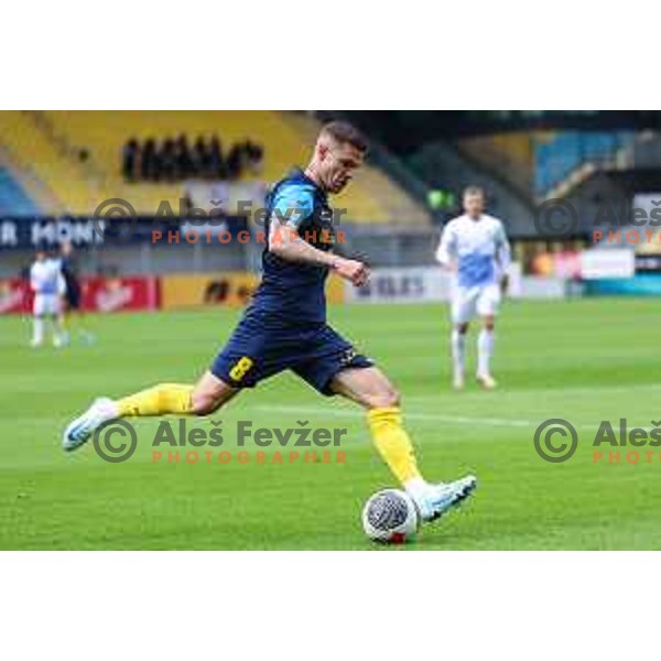 Luka Bobicanec in action during Prva Liga Telemach 2024/25 football match between Celje and Nafta 1903 in Celje, Slovenia on September 15, 2024