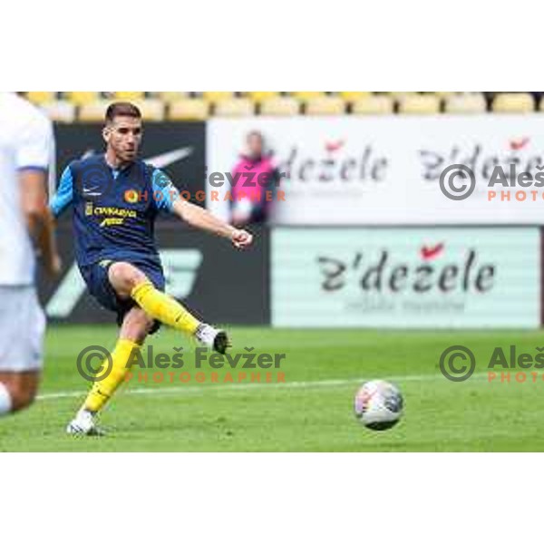 In action during Prva Liga Telemach 2024/25 football match between Celje and Nafta 1903 in Celje, Slovenia on September 15, 2024