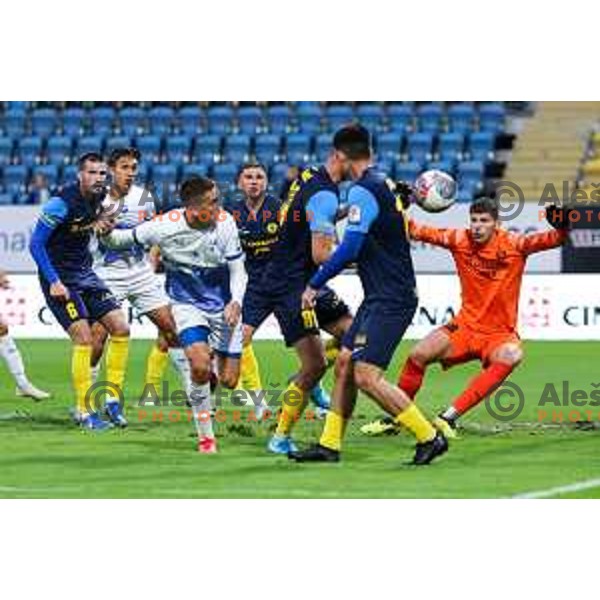 Lovro Stubljar in action during Prva Liga Telemach 2024/25 football match between Celje and Nafta 1903 in Celje, Slovenia on September 15, 2024