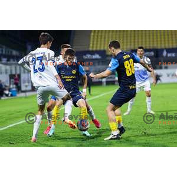 In action during Prva Liga Telemach 2024/25 football match between Celje and Nafta 1903 in Celje, Slovenia on September 15, 2024