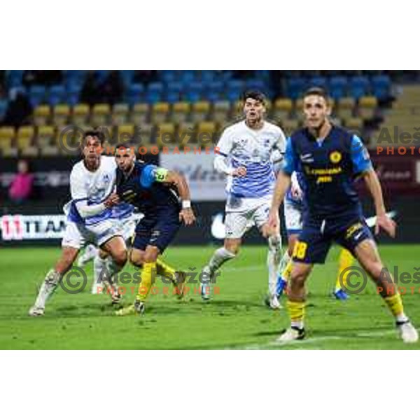 In action during Prva Liga Telemach 2024/25 football match between Celje and Nafta 1903 in Celje, Slovenia on September 15, 2024