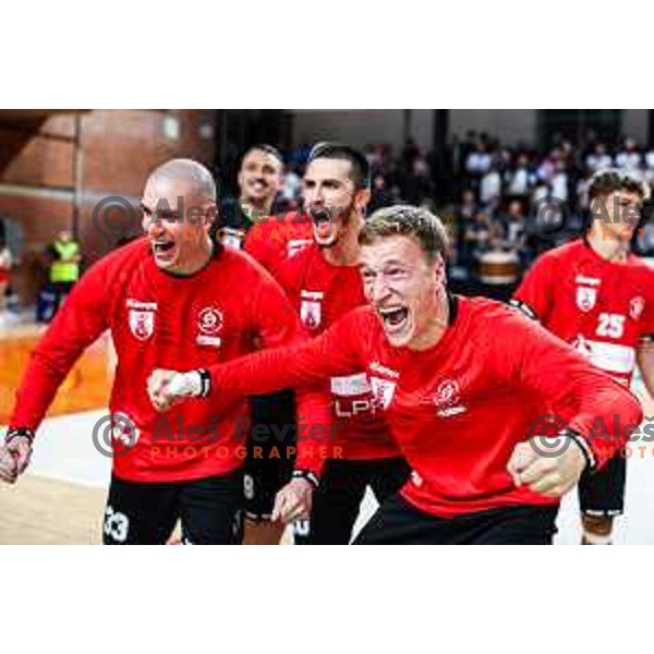Jan Grebenc during 1.NLB League handball match between LL Grosist Slovan and Trimo Trebnje in Ljubljana, Slovenia on September 20, 2024