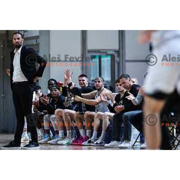 In action during OTP Bank League match between Ilirija and Rogaska in Ljubljana, Slovenia on September 27, 2024