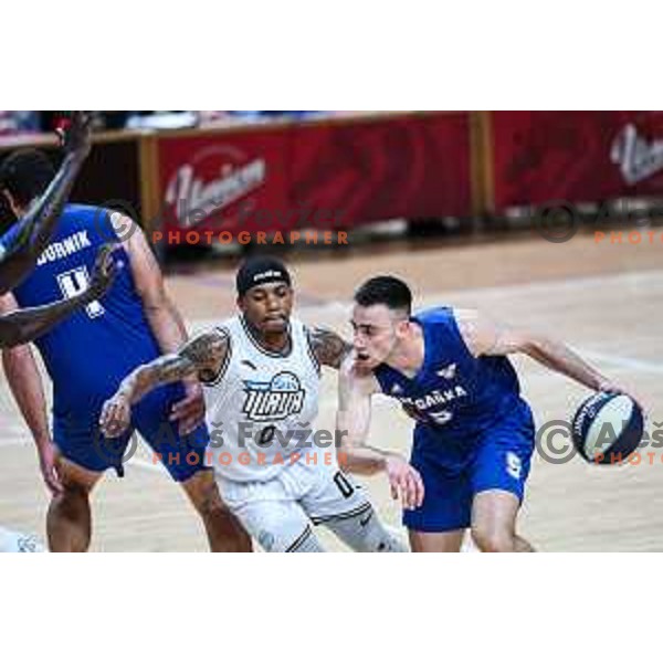 Vincent Golson Jr. in action during OTP Bank League match between Ilirija and Rogaska in Ljubljana, Slovenia on September 27, 2024