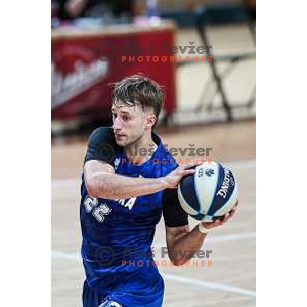 In action during OTP Bank League match between Ilirija and Rogaska in Ljubljana, Slovenia on September 27, 2024