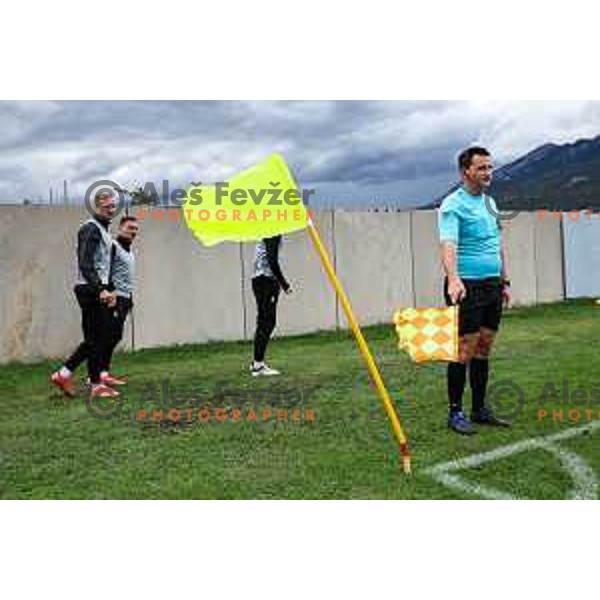 In action during Prva liga Telemach 2024/2025 football match between Primorje and Olimpija in Ajdovscina, Slovenia on September 28, 2024