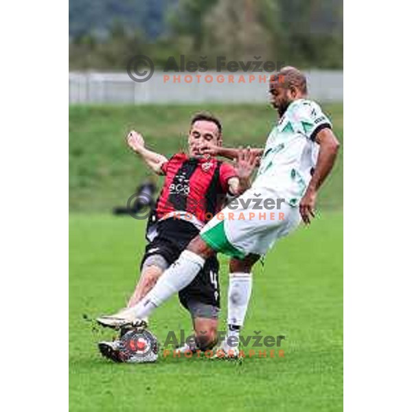 In action during Prva liga Telemach 2024/2025 football match between Primorje and Olimpija in Ajdovscina, Slovenia on September 28, 2024