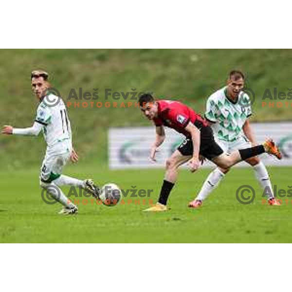 In action during Prva liga Telemach 2024/2025 football match between Primorje and Olimpija in Ajdovscina, Slovenia on September 28, 2024