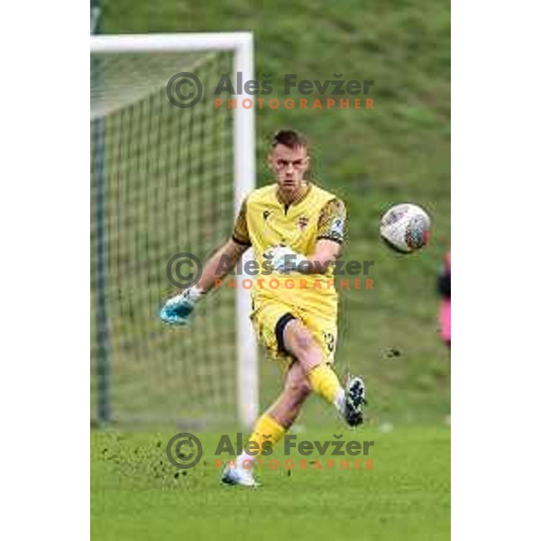 In action during Prva liga Telemach 2024/2025 football match between Primorje and Olimpija in Ajdovscina, Slovenia on September 28, 2024