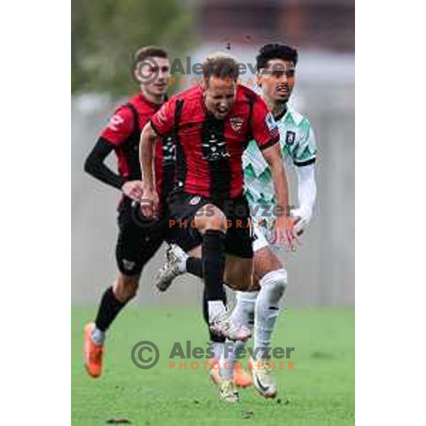 In action during Prva liga Telemach 2024/2025 football match between Primorje and Olimpija in Ajdovscina, Slovenia on September 28, 2024
