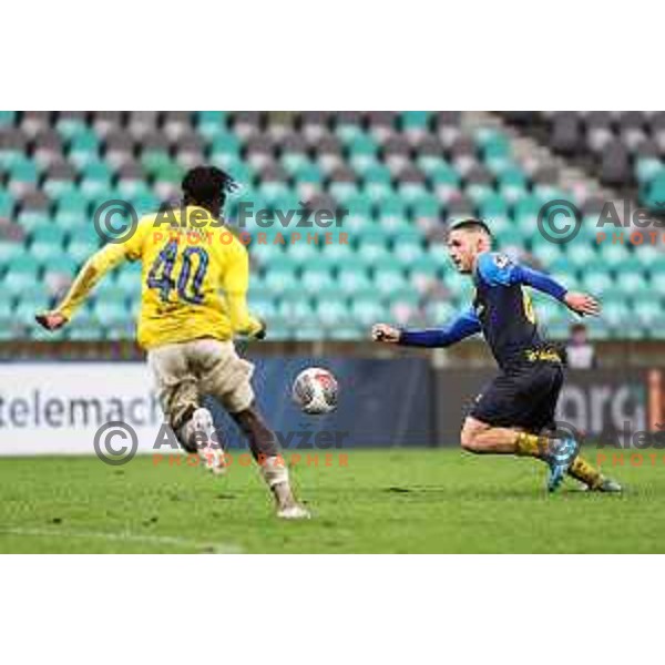 Tamar Svetlin in action during Prva liga Telemach 2024/2025 football match between Bravo Kostel and Celje in Ljubljana on September 28, 2024