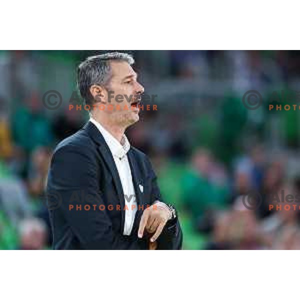 Jurica Golemac, head coach of Dubai during ABA League 2024/2025 basketball match between Cedevita Olimpija and Dubai in SRC Stozice, Ljubljana, Slovenia on September 29, 2024