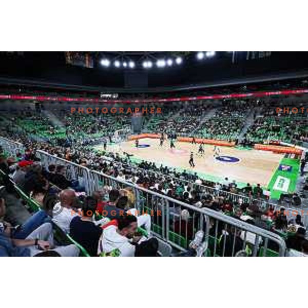 in action during ABA League 2024/2025 basketball match between Cedevita Olimpija and Dubai in SRC Stozice, Ljubljana, Slovenia on September 29, 2024
