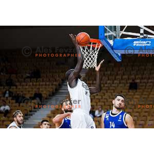 Kur Malith Jockuch of KK Ilirija in action during ABA 2 league 2024/25 basketball match between Iliriija and Borac in Hala Tivoli, Slovenia, 1st October 2024. Photo: Grega Valancic / alesfevzer.com