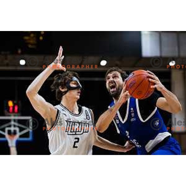 Mark Padjen of KK Ilirija in action during ABA 2 league 2024/25 basketball match between Iliriija and Borac in Hala Tivoli, Slovenia, 1st October 2024. Photo: Grega Valancic / alesfevzer.com