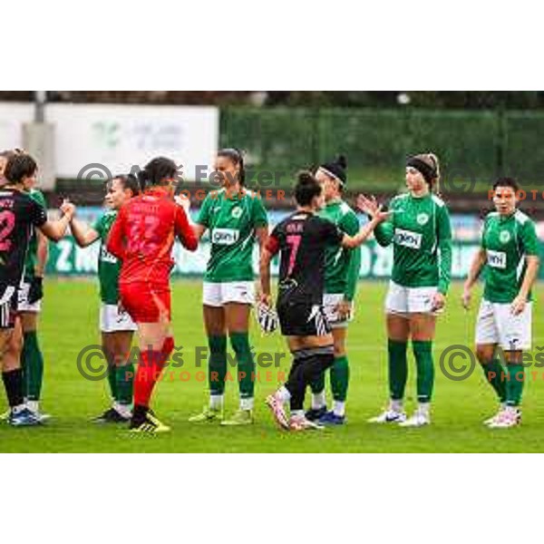 In action during Slovenian Women’s Football Cup match between ZNK Olimpija and ZNK Mura Nona in Ljubljana, Slovenia on October 3, 2024.