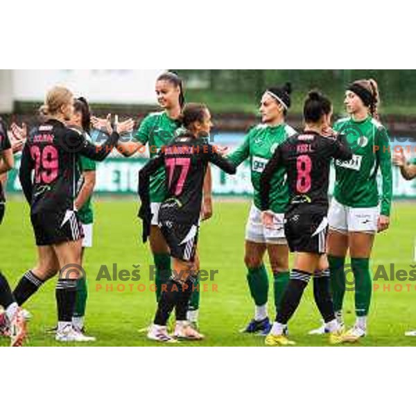 Jana Malakhova in action during Slovenian Women’s Football Cup match between ZNK Olimpija and ZNK Mura Nona in Ljubljana, Slovenia on October 3, 2024.