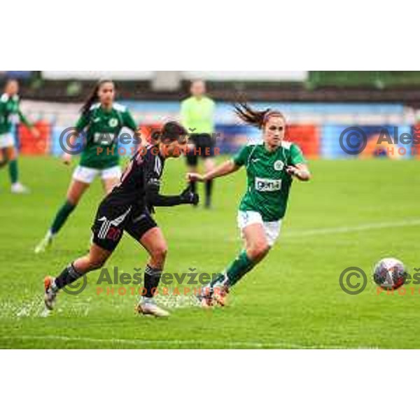 In action during Slovenian Women’s Football Cup match between ZNK Olimpija and ZNK Mura Nona in Ljubljana, Slovenia on October 3, 2024.